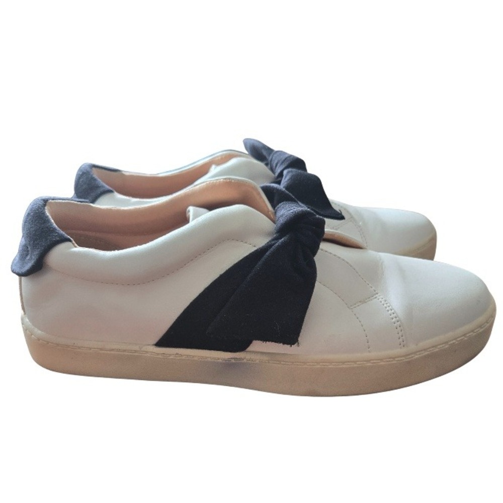 Journey Collection Ash Fashion Sneaker Black Bow Tie Slip on Loafers Size 9 1/2 - Picture 4 of 8
